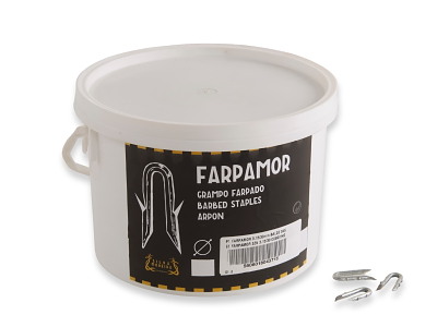 Kramper 3,15 × 30 mm med modhager – 5 kg spand