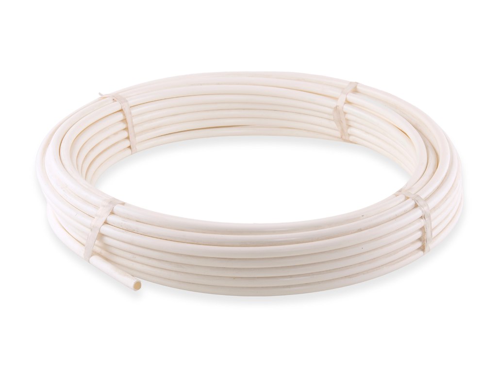 Hvidt hjørnerør –  30 mtr. rulle, Ø9 mm