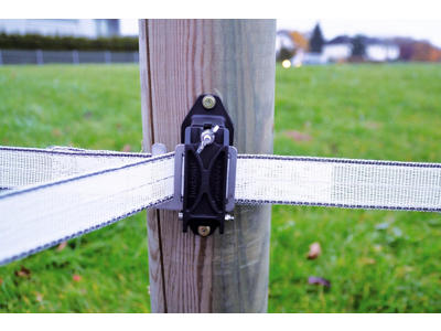 Hjørneisolator til tape, m/plade