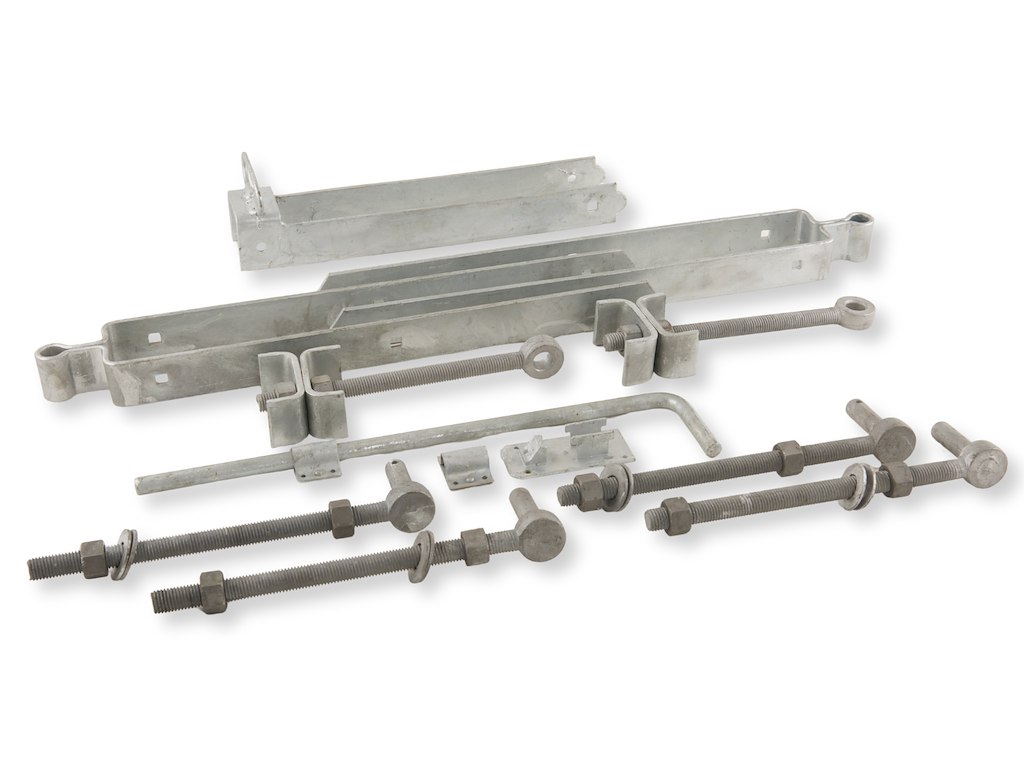 Beslagsæt til dobbelt trælåge