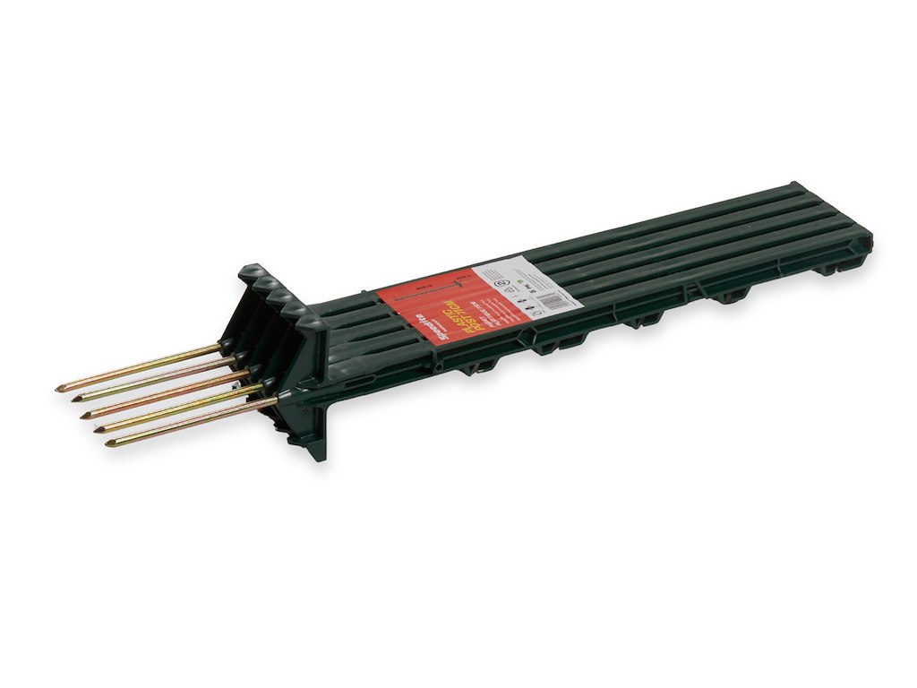 Plastpæl grøn, 57,5 cm, med 13,5 cm spyd, 5 stk. pakke