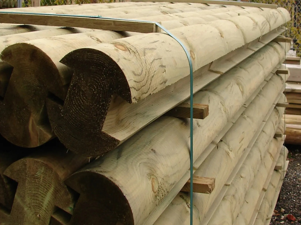 H-stolpe til raftehegn – mellem Ø14 cm, 300 cm