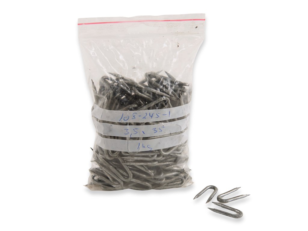 Kramper til robiniepæle - 3,5×35 mm – 1 kg pose