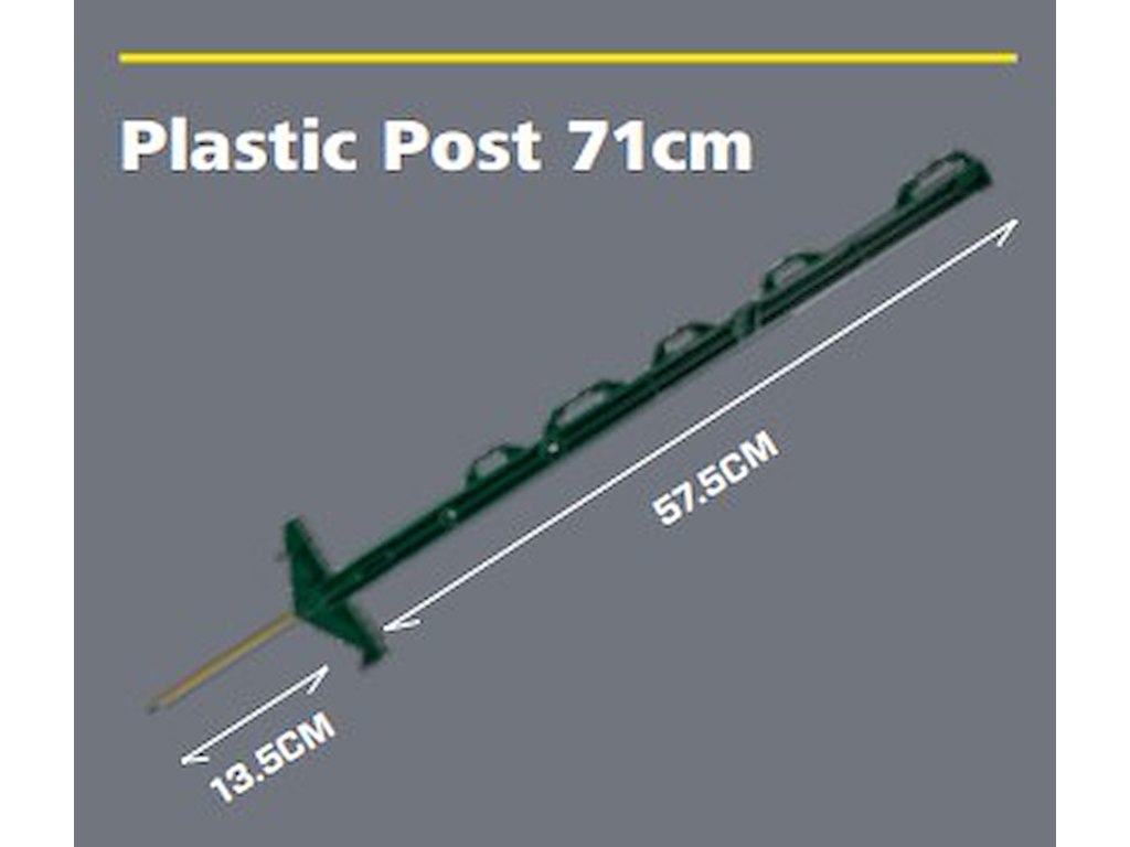 Plastpæl grøn, 57,5 cm, spyd 13,5 cm, 5 stk. pakke