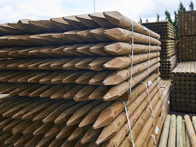 Trykimprægnerede hegnspæle Ø6-18 cm – NTR-A  