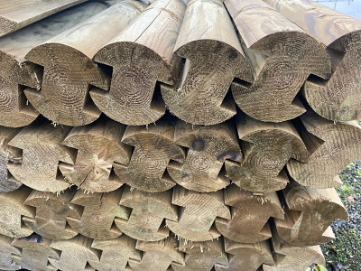 H-stolpe til raftehegn – mellem Ø14 cm, 300 cm