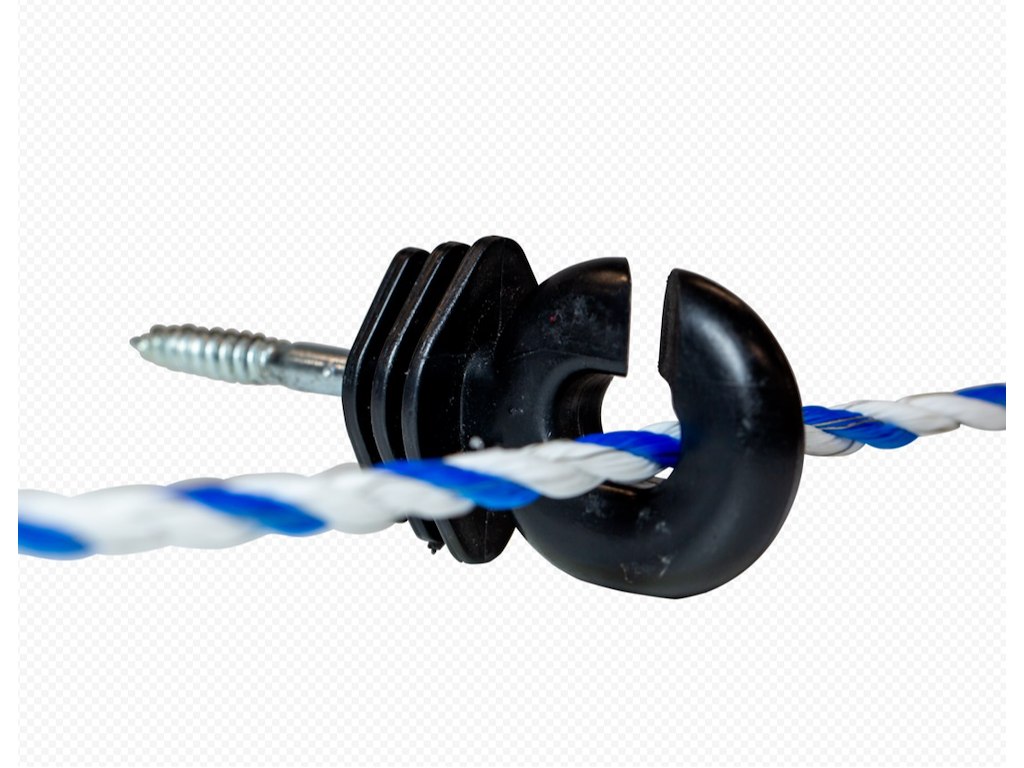 Ringisolator 6 mm JUMBO – 25 stk, sort