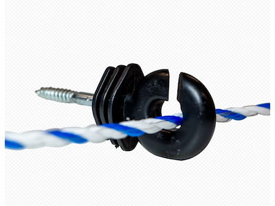 Ringisolator 6 mm JUMBO – 25 stk, sort