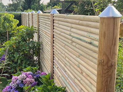 H-stolpe til raftehegn – ende Ø14 cm, 300 cm